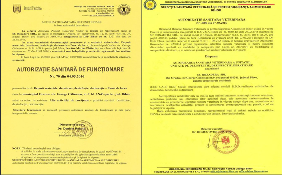 Autorizatii Deratizare Satu MareRoxadera